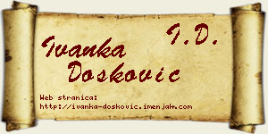 Ivanka Dosković vizit kartica